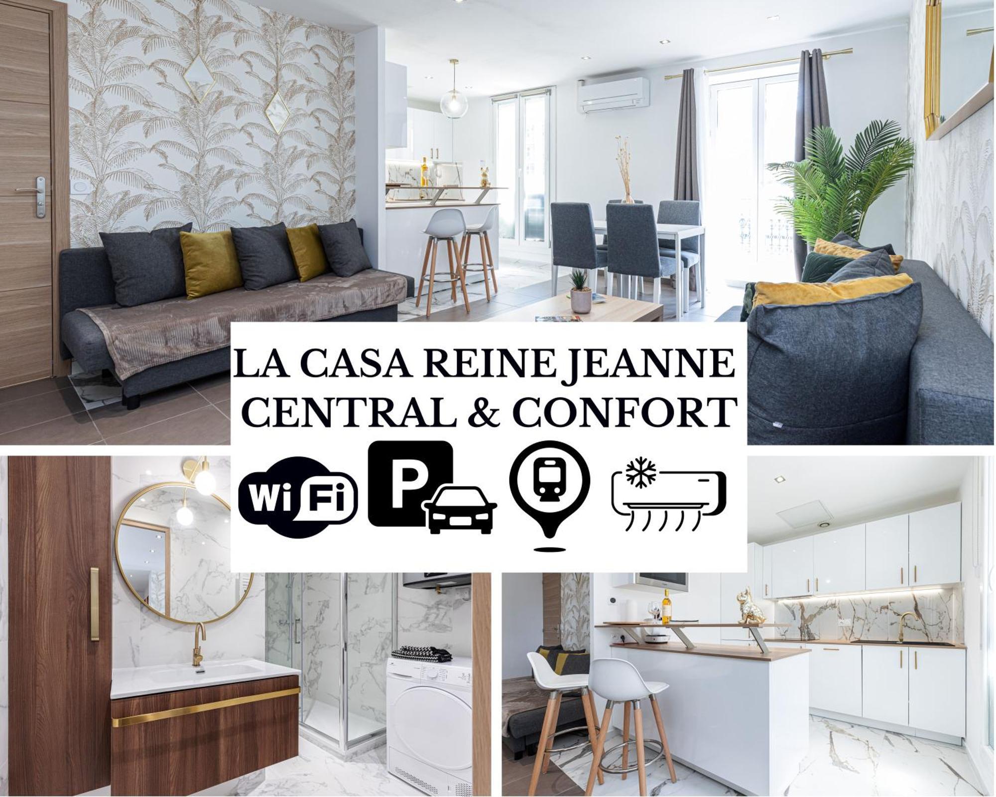 La Casa Reine Jeanne- Central Pres De La Gare - Wifi - Parking - Neuf Et Confort Nice Exteriör bild