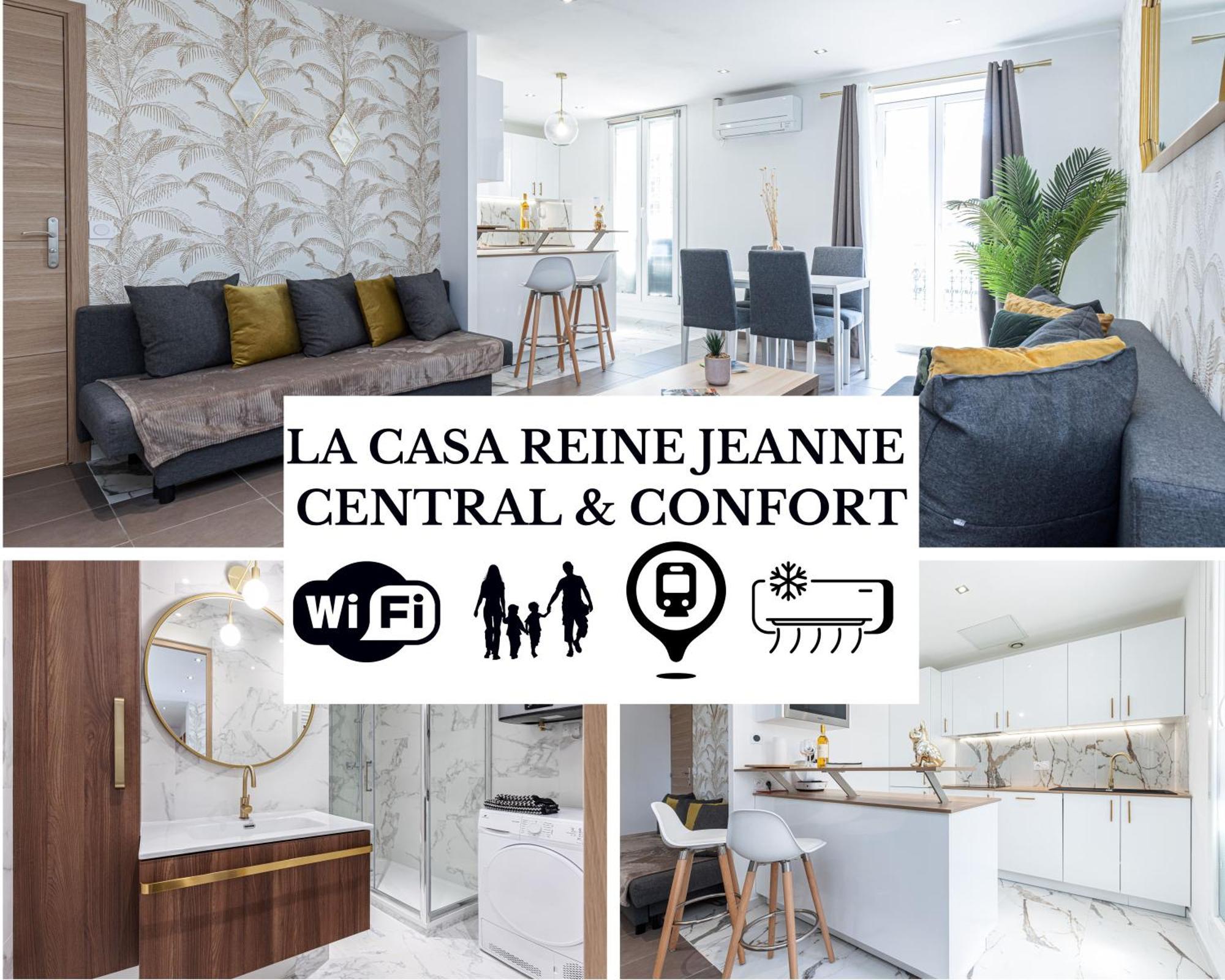 La Casa Reine Jeanne- Central Pres De La Gare - Wifi - Parking - Neuf Et Confort Nice Exteriör bild